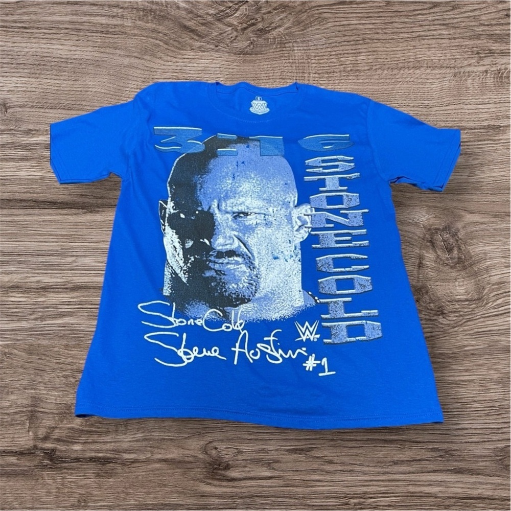 WWE Blue Stone Cold Steve Austin Graphic Tee